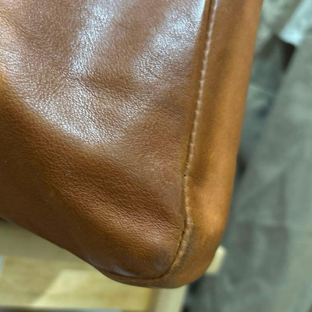 RALPH LAUREN ~ Smooth Leather Braided Tassel Boho Tote Travel Bag purse - Picture 13 of 16